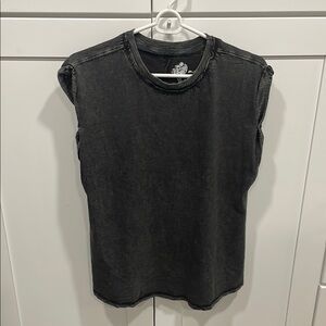 Pilcro Gray Boxy Muscle Tee